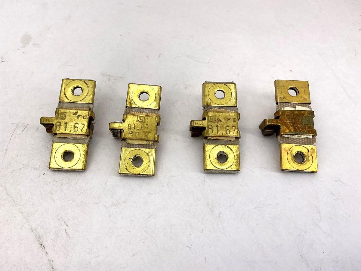Used Lot of 4 Square D B1.67 Overload Relay Thermal Unit