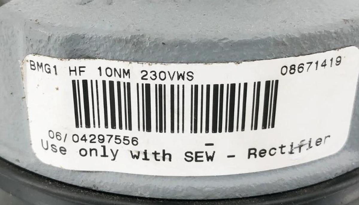 New SEW Eurodrive BMG1HF10NM Clutch Brake Unit 230VWS 10Nm - No Box