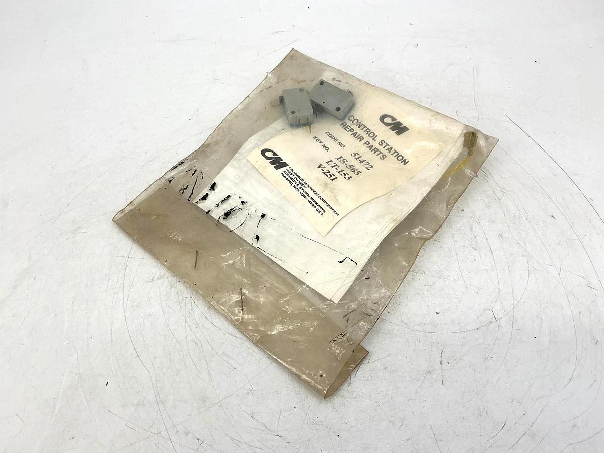New CM Columbus McKinnon 51472 Control Station Repair Kit w/ 2-Switches V7-1C21D