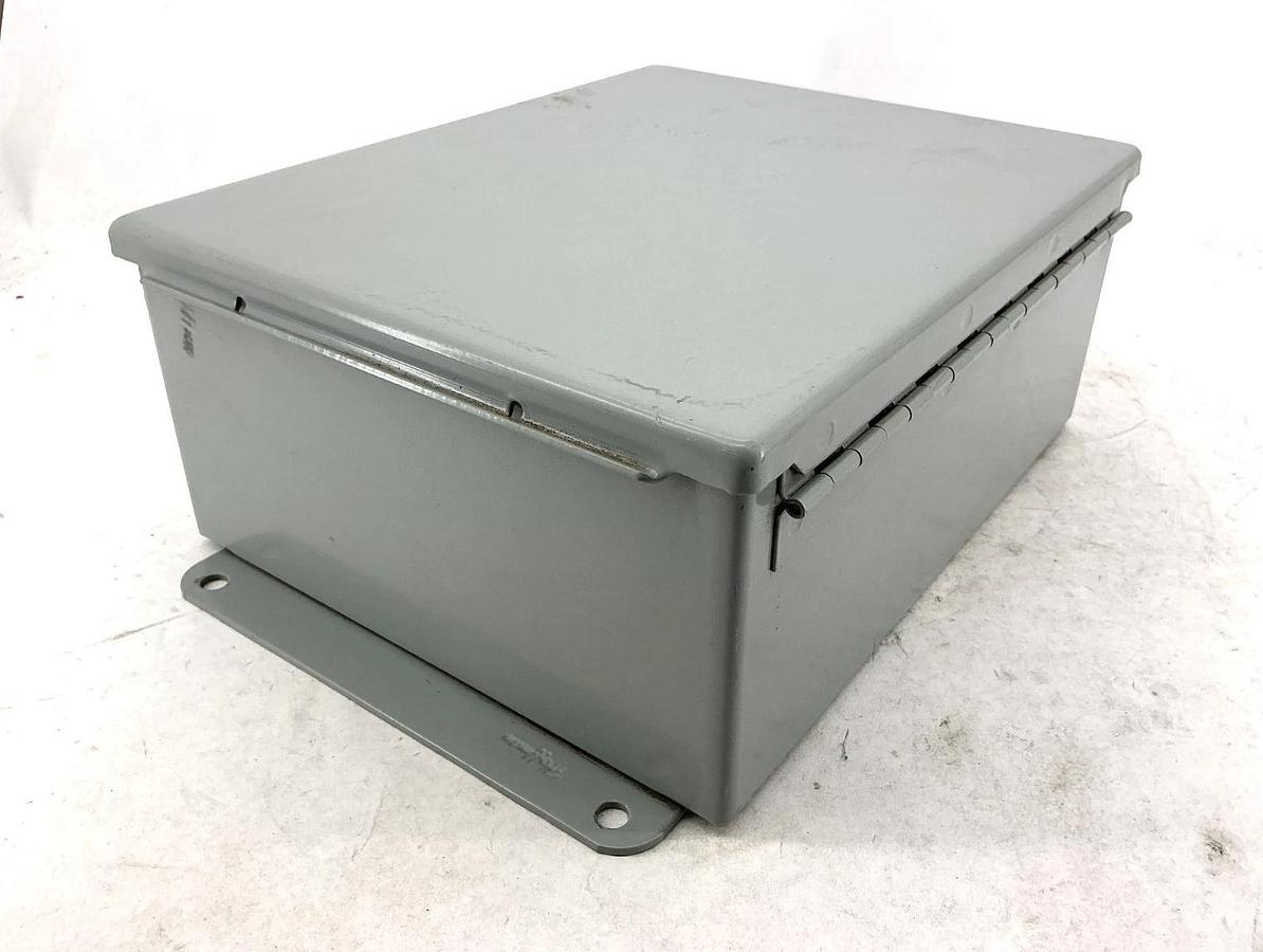 Used Hoffman A1008CH Junction Box Enclosure Panel Mount 10"X8"X4" Gray 55410