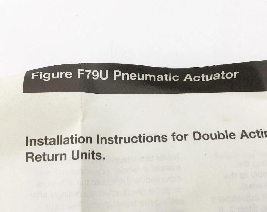 New Keystone Hardware Kit for F79U Pneumatic Actuator - No Box