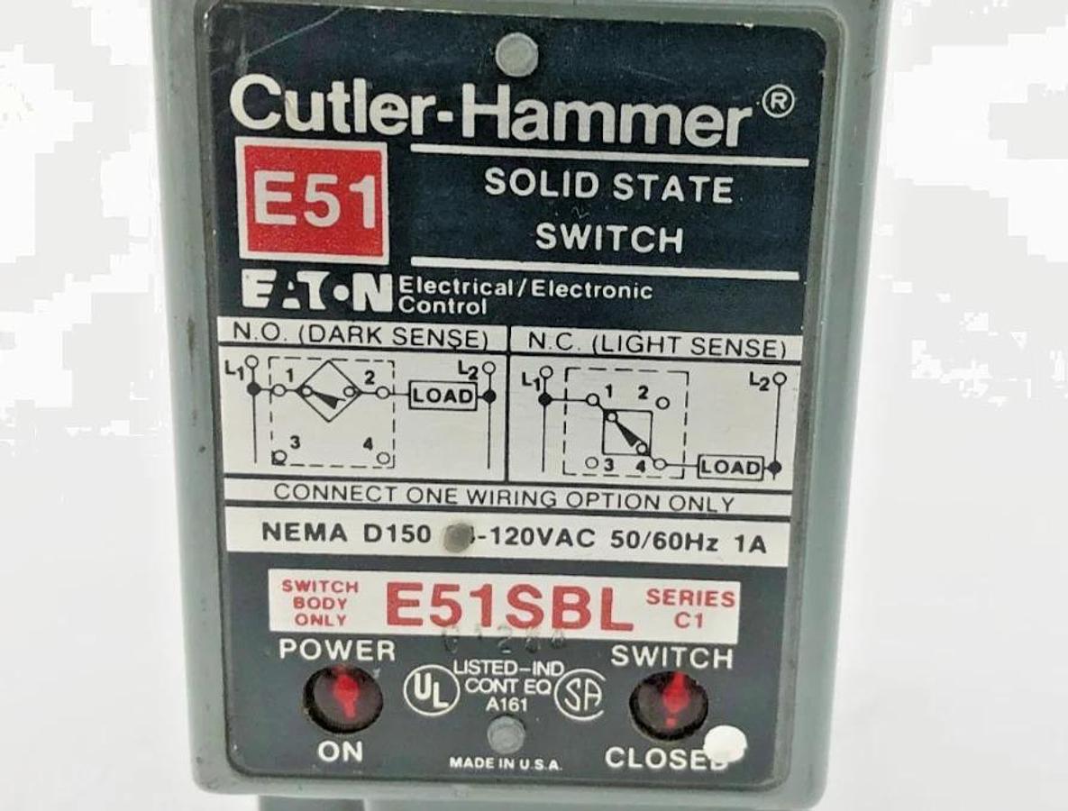 Used Cutler Hammer E51SBL Solid State Switch Body w/ E50RA Receptacle