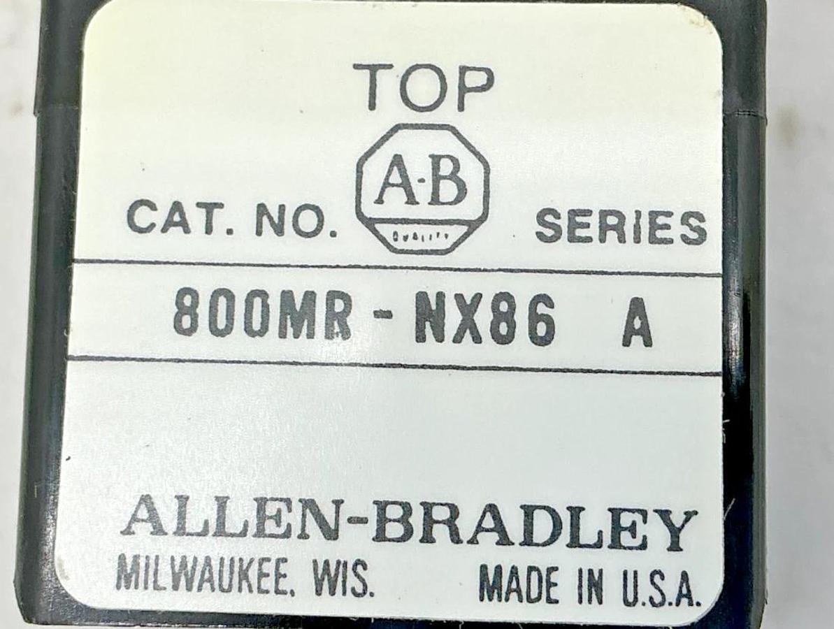 New Allen Bradley 800MR-NX86 Ser A Round Push Button Flush Head Orange Cap