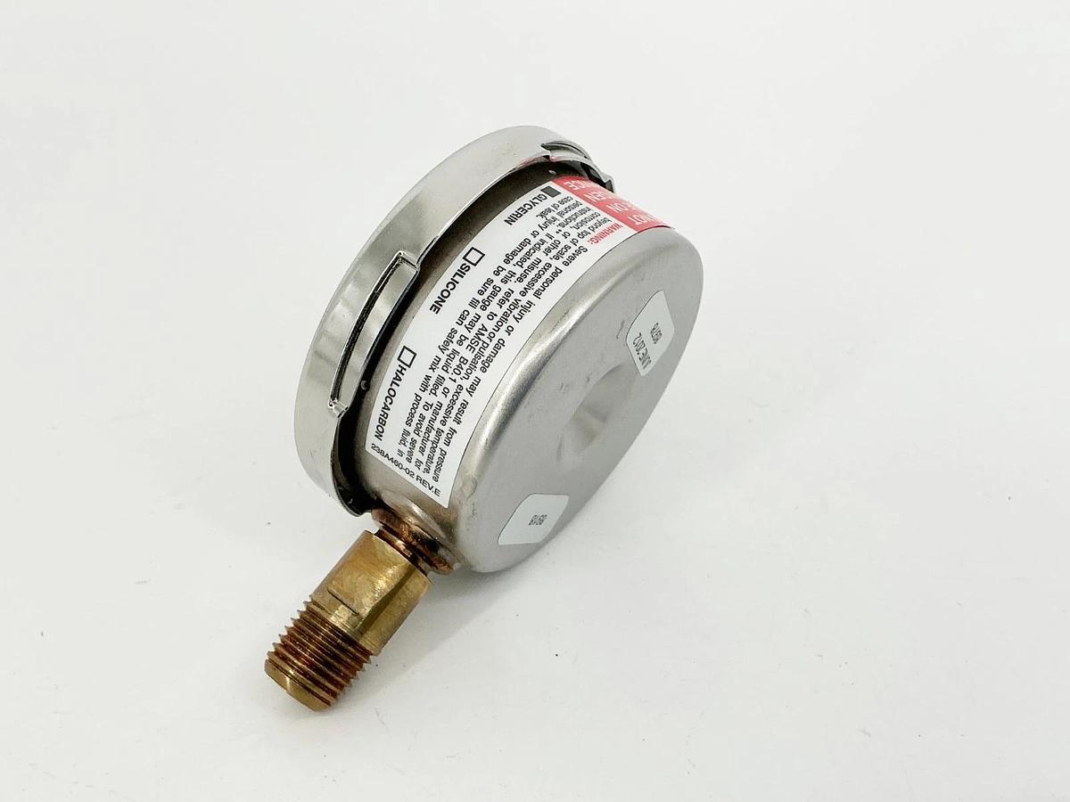New Ashcroft 25-1009-AWL-02L-30# Pressure Gauge 2-1/2" 30PSI 1/4NPT 316 Tube