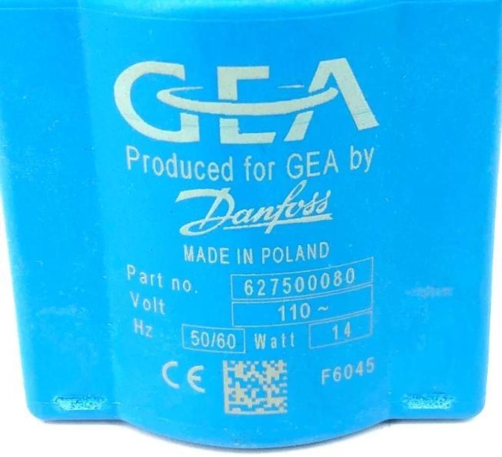 New Danfoss GEA 627500080 Solenoid Coil 110V 50/60Hz 14W - No Box