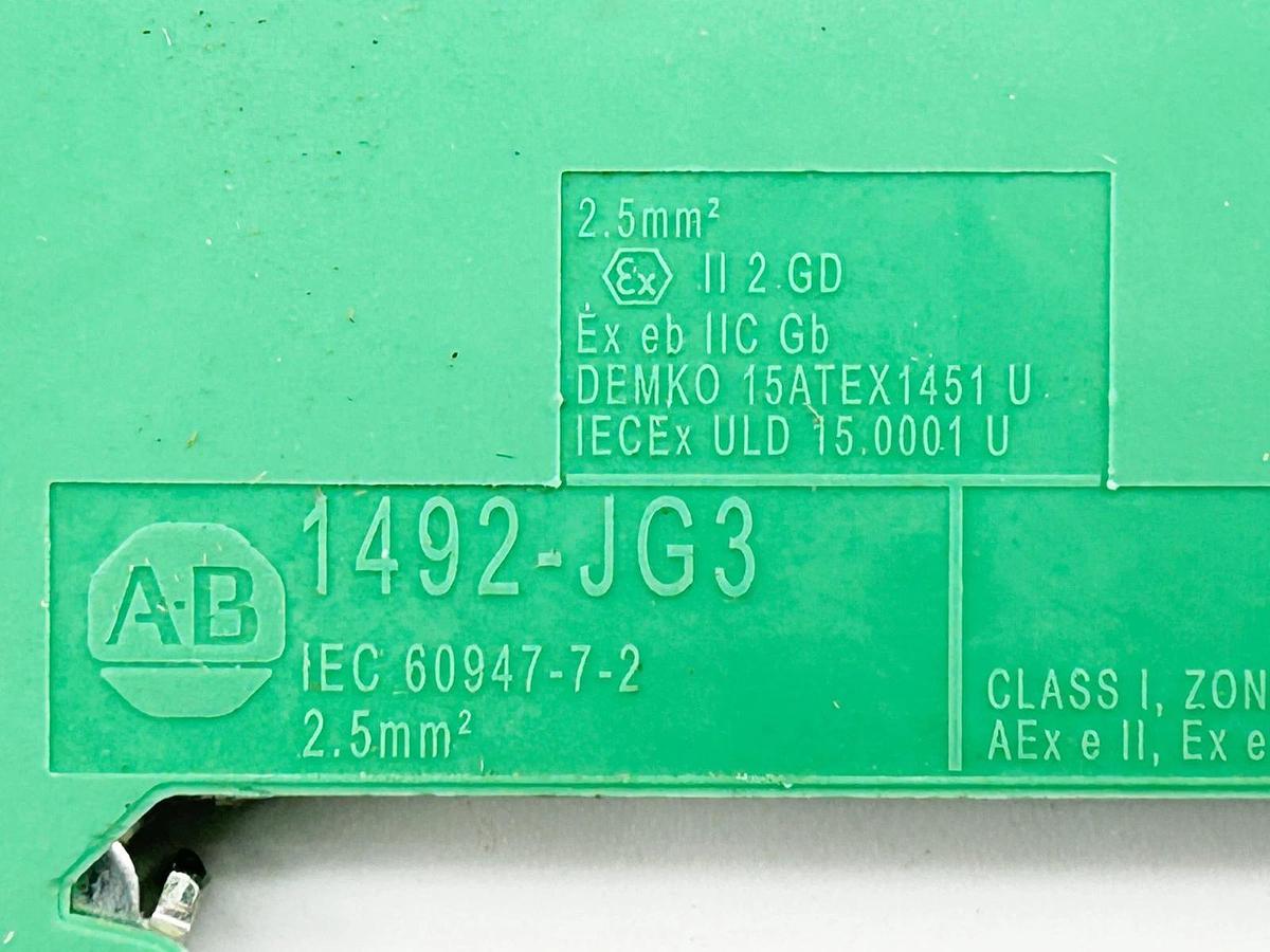 New Lot of 4 Allen Bradley 1492-JG3 Terminal Block 1P Screw Connection - No Box