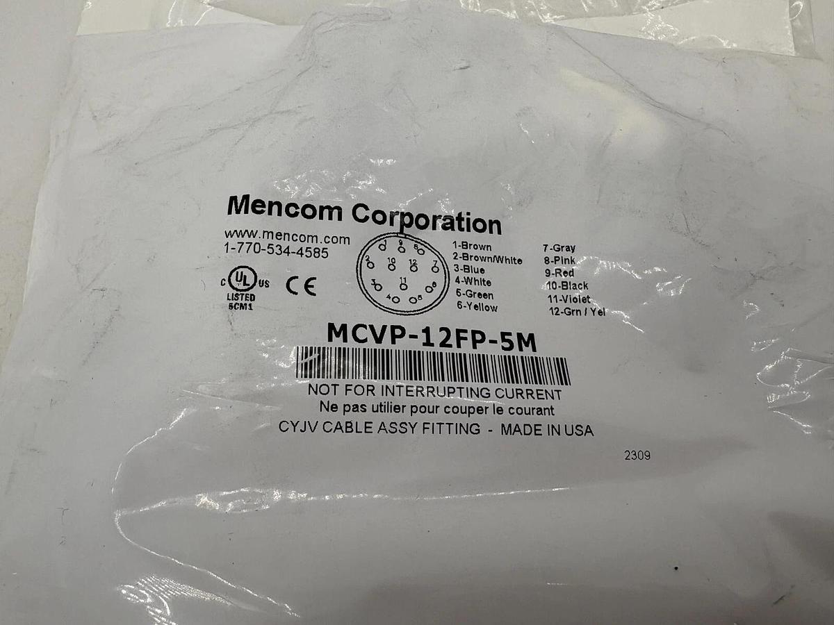 New Mencom MCVP-12FP-5M MCV Shielded Cable Cordset 12P 5m Length