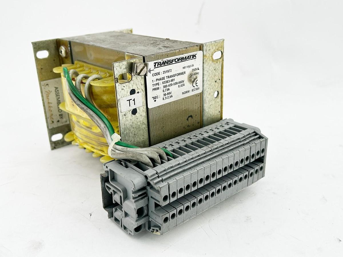 New Transformatik 251972 250VA Transformer 380-660V Pri. 30-99V Sec. - No Box