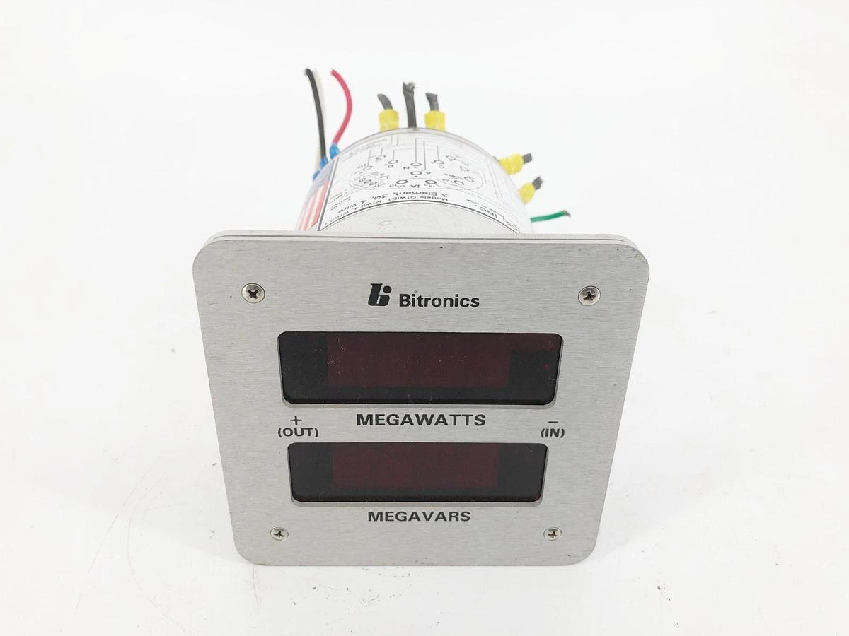 Used Bitronics QTWIE1 Digital Power Meter 115VAC 3 Element 3 Phase 4-Wire