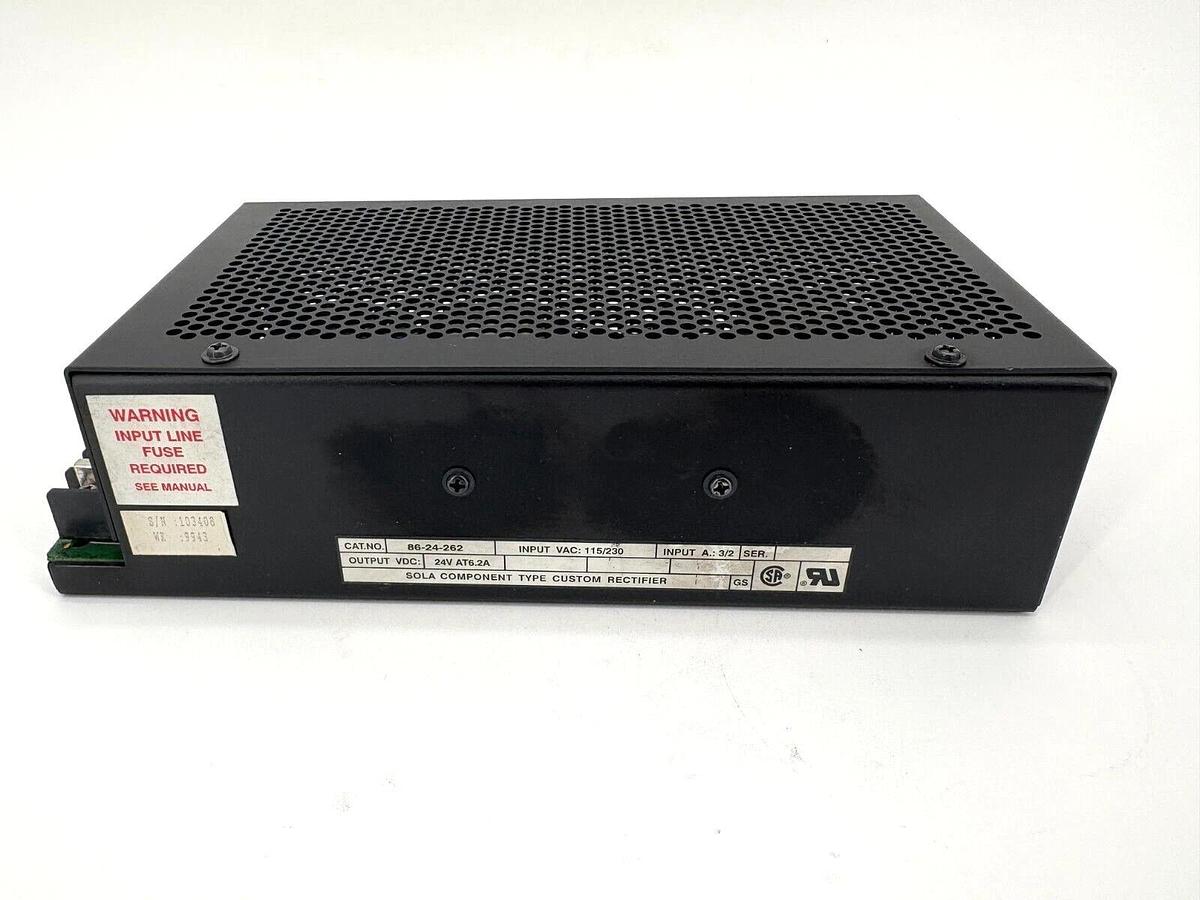 New Sola 86-24-262 Power Supply 115/230VAC Input 24VDC Output - No Box