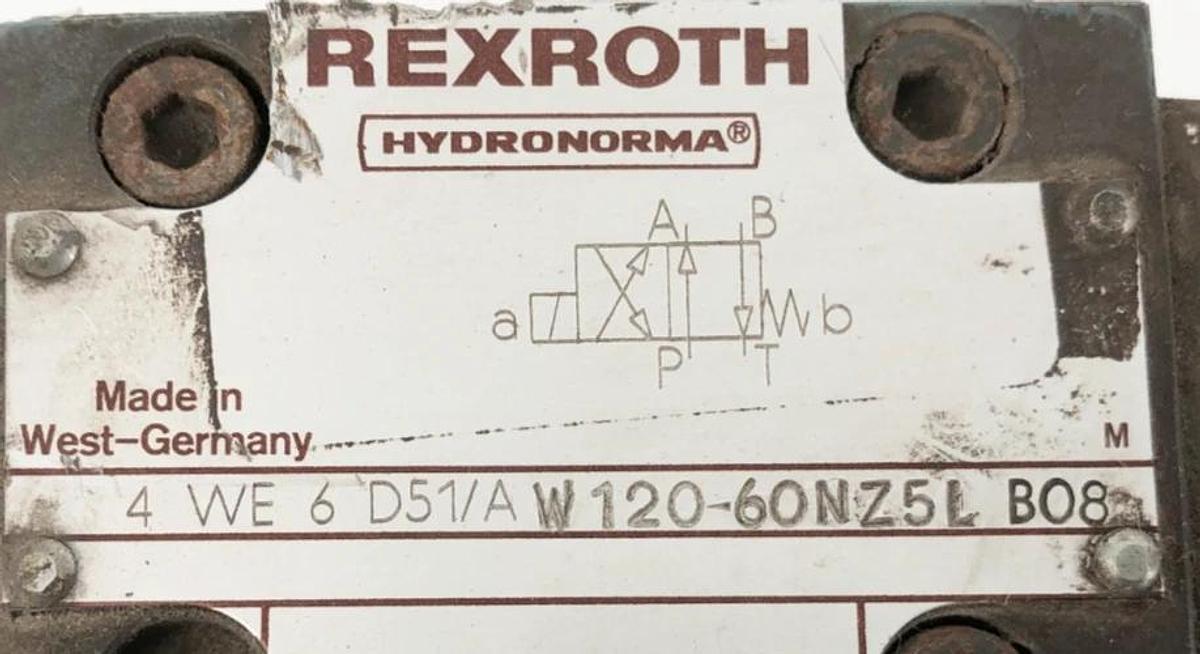 Used Rexroth 4 WEH 16 C50/6AW12060NS2 Z5L/B08 Valve 4 WE 6 D51/A W120-60NZ5L B08