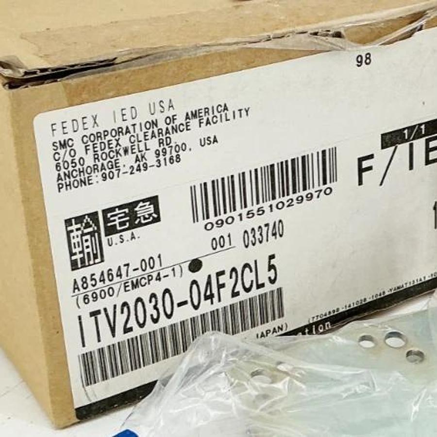 New SMC ITV2030-04F2CL5 Pneumatic Regulator 1/4" 24V