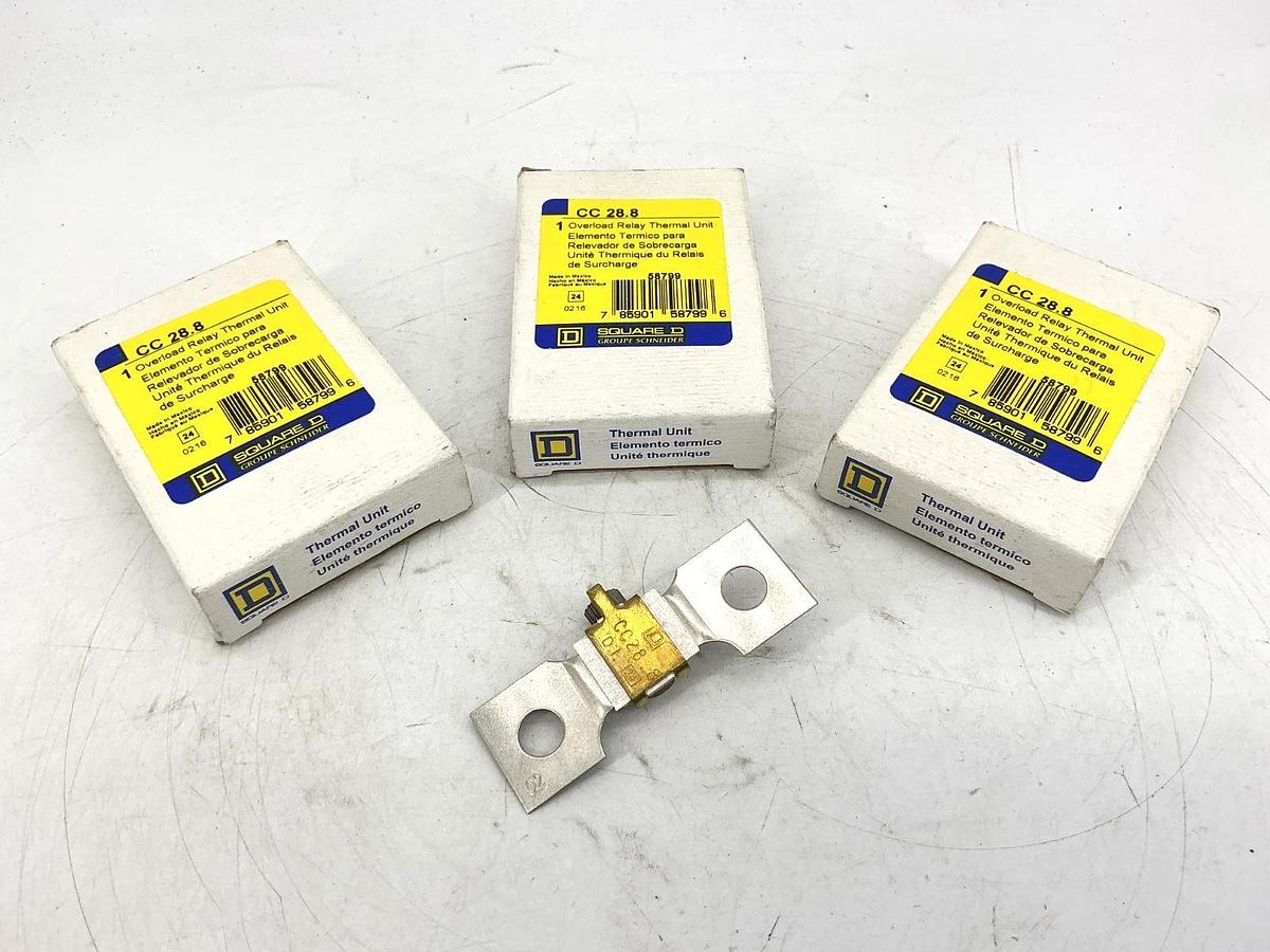 Lot of 3 New Square D CC28.8 Overload Relay Thermal Unit 28.8 58799