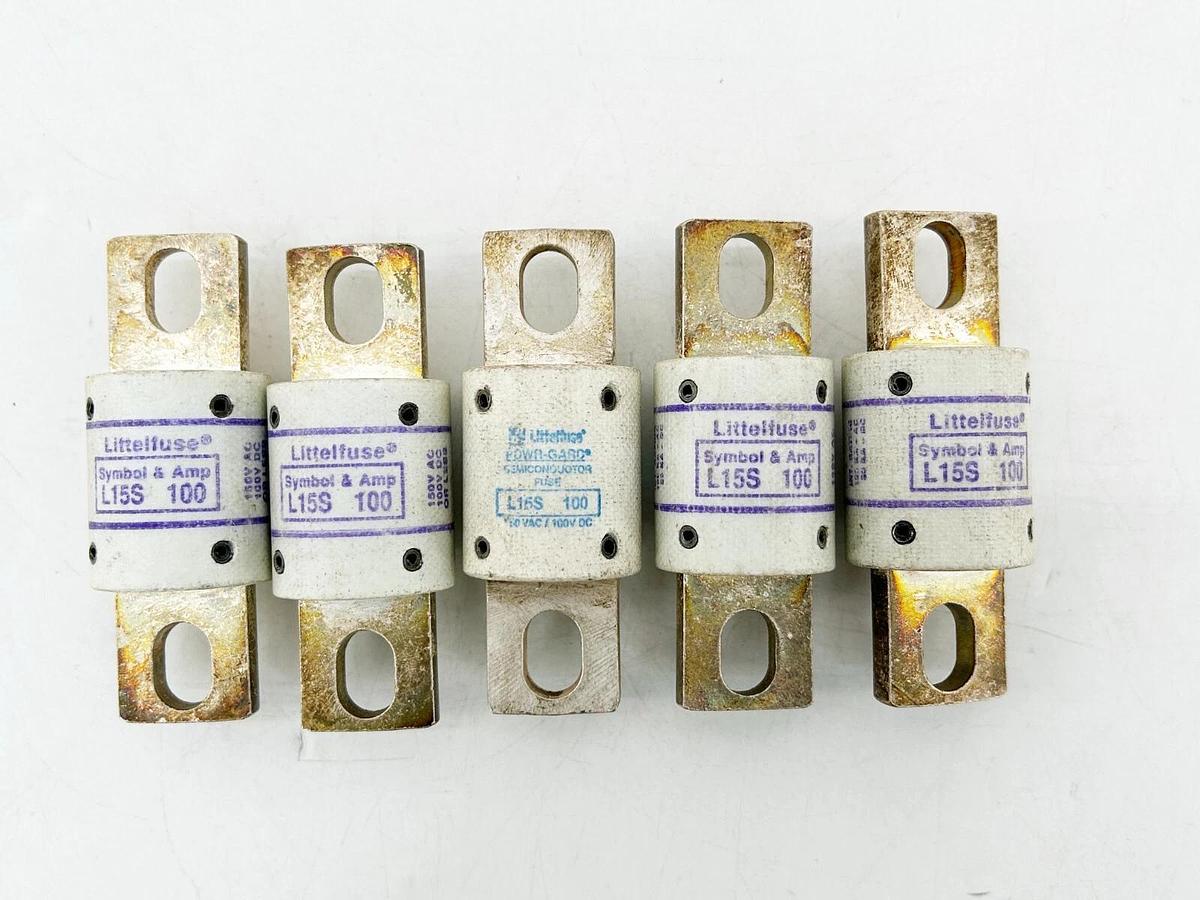 New Lot of 5 Littelfuse L15S100 Fast Acting Semiconductor Fuse 100A 150V