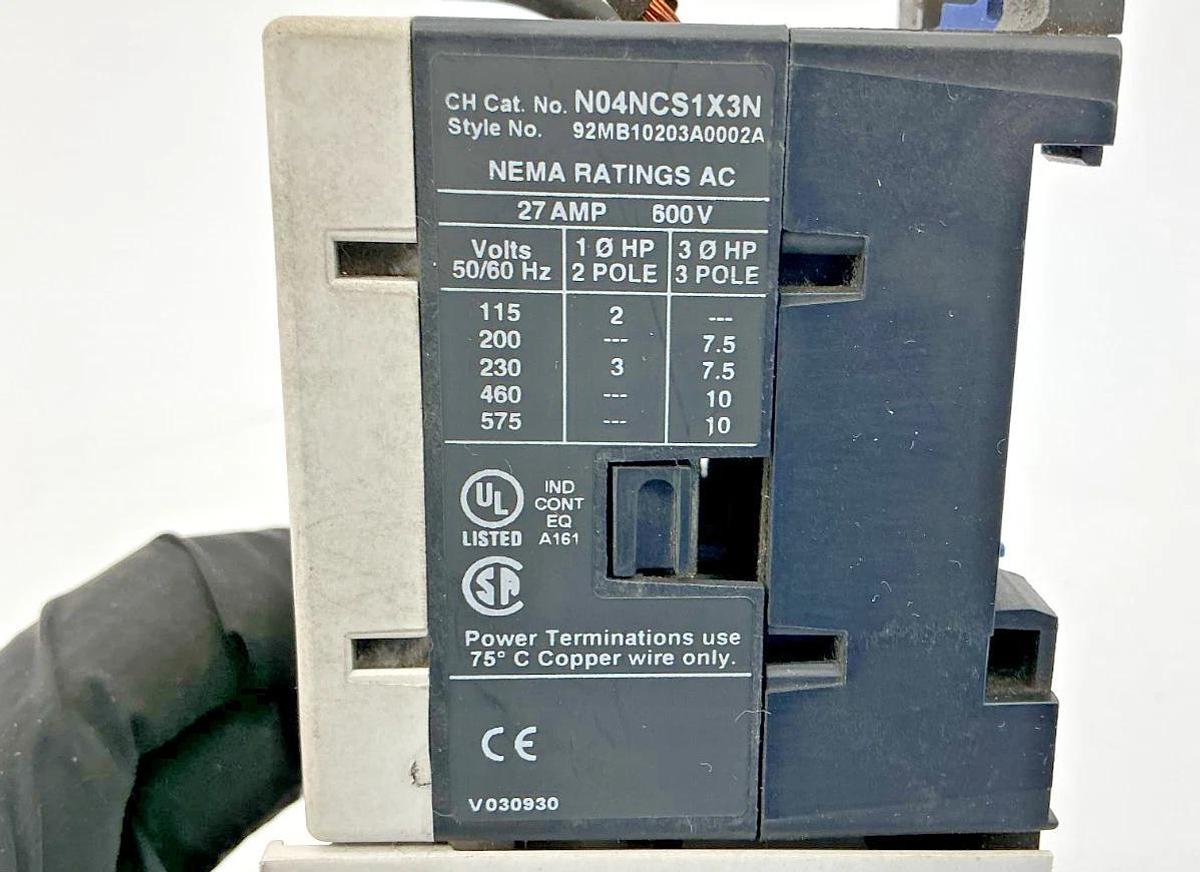 Used Eaton Cutler-Hammer N101CS1F3A Starter 3P 27A 24V SS OVLD N04NCS1X3N N05NCXRF3A