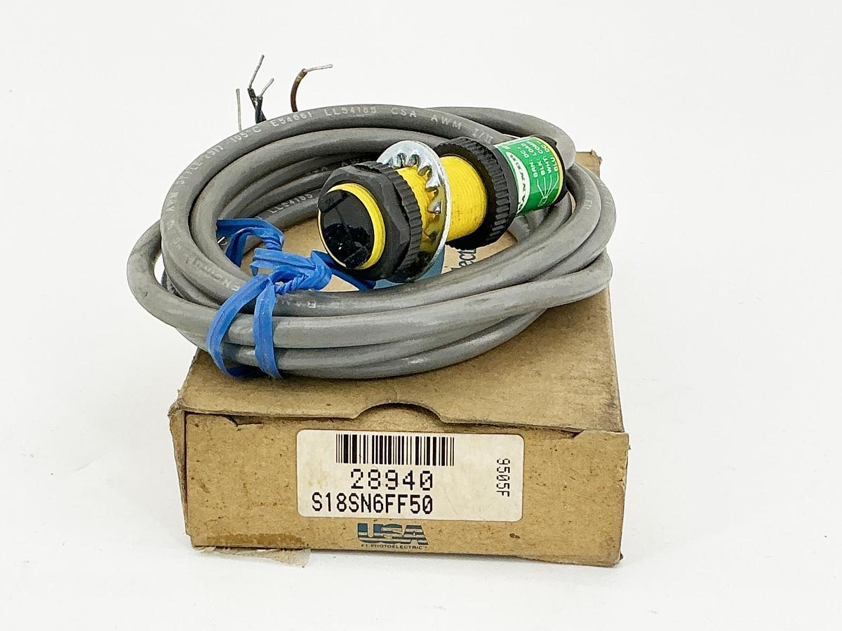 New Banner S18SN6FF50 Photoelectric Sensor 10-30VDC 50MM Fixed Field