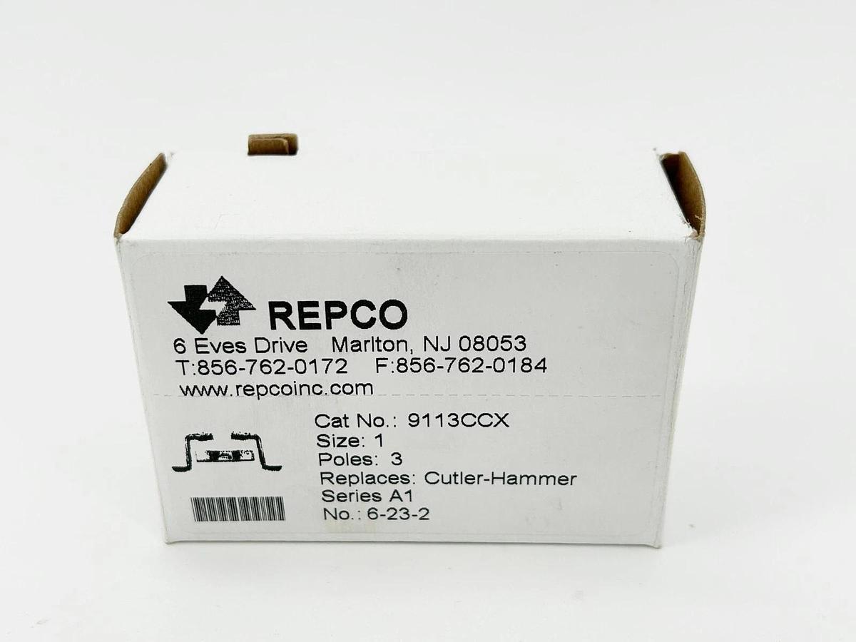 New Repco 9113CCX Contact Kit Size 1 3P Replaces Cutler Hammer Series A1 6-23-2