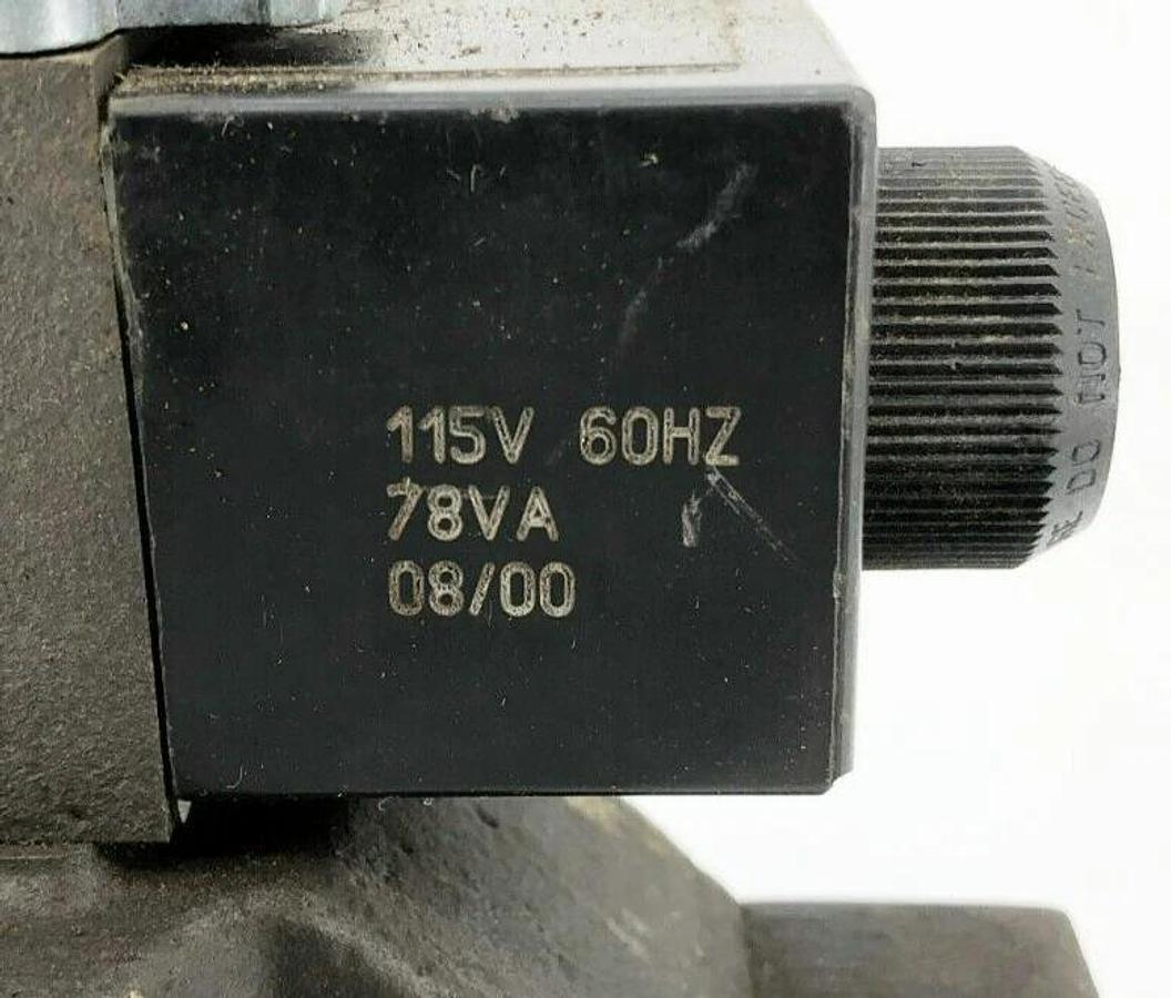 Used Denison Hydraulics A4D03-3B03-0303-10A1W01-1028 Directional Valve 115V Coils