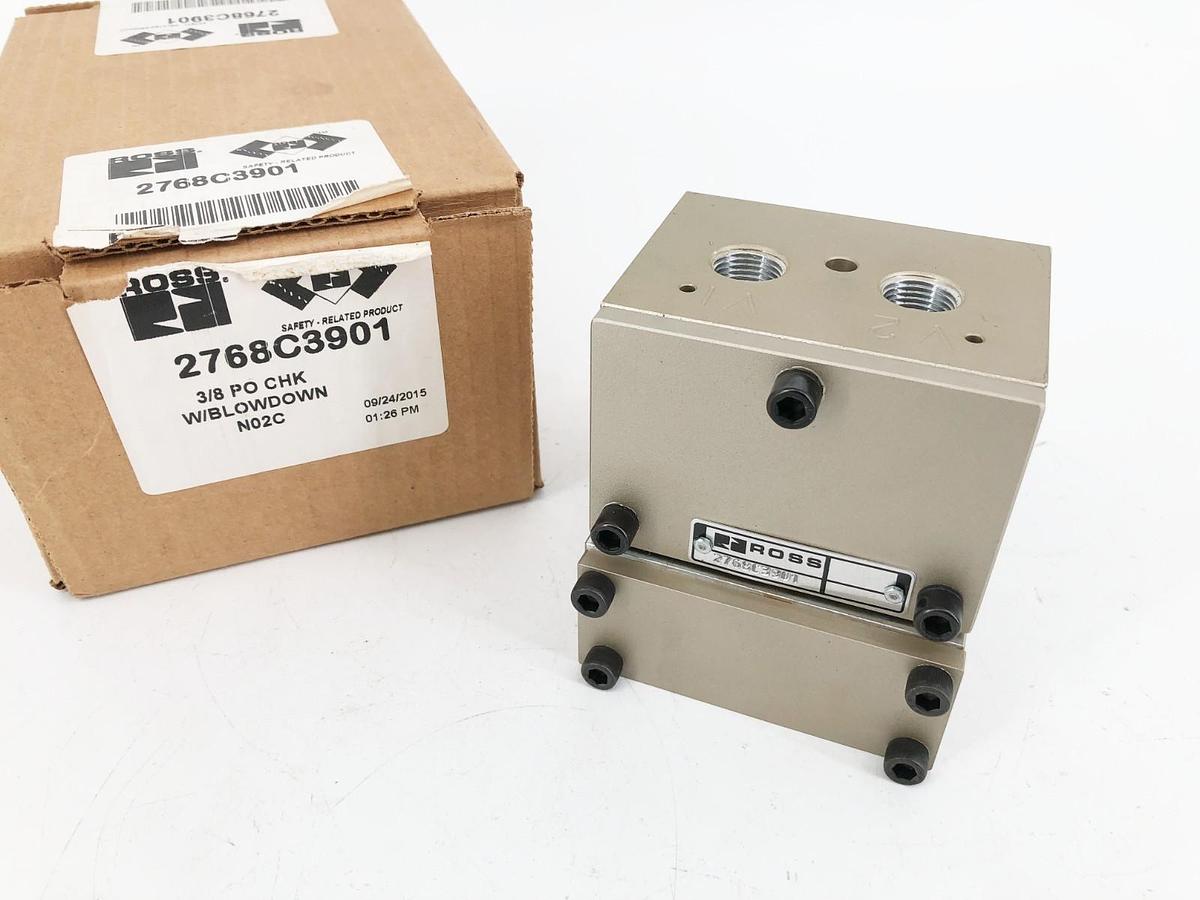 New Ross 2768C3901 Dual Pilot Operated Check Valve 3/8" NPT w/ Blowdown
