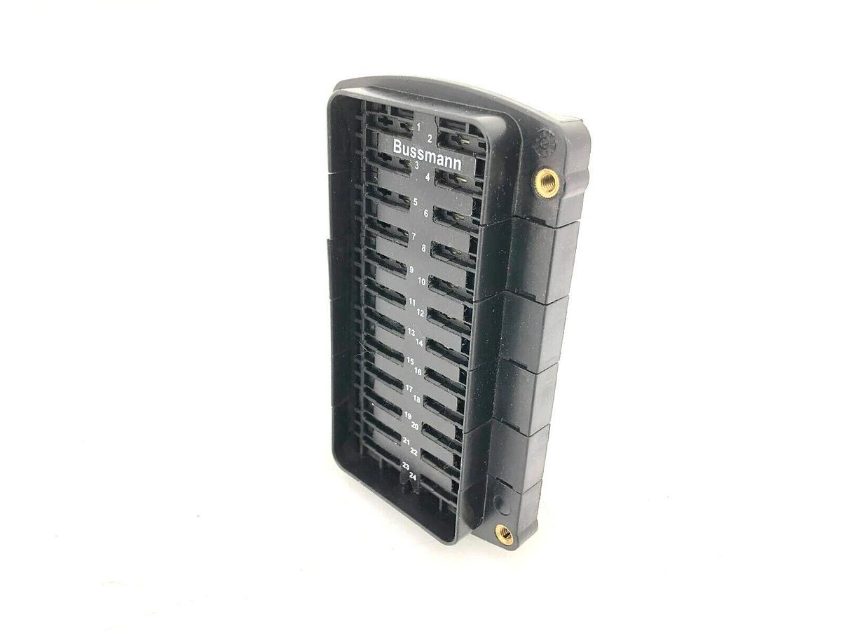 New Bussmann 15714-24-10-22A ATC Fuse Block 24-Pole (No Cover)