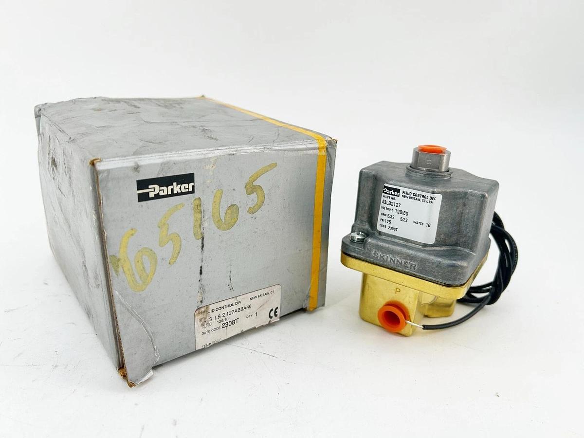 New Parker A3LB2127-AB6A46 Solenoid Valve 125PSI 120V 60Hz Direct Acting