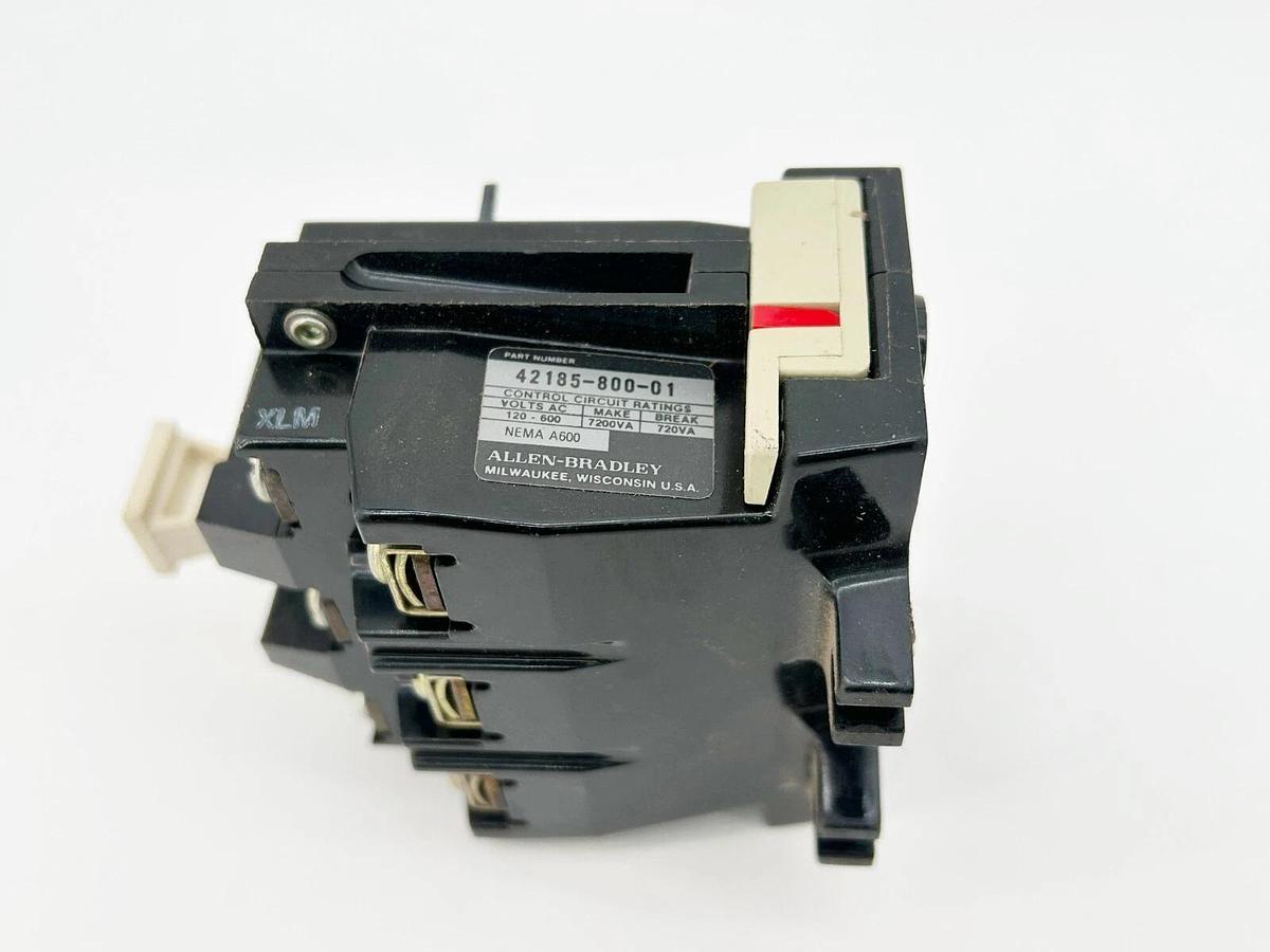 Used Allen Bradley 42185-800-01 Overload Relay 0-1 Starter 3P 600V NEMA A600