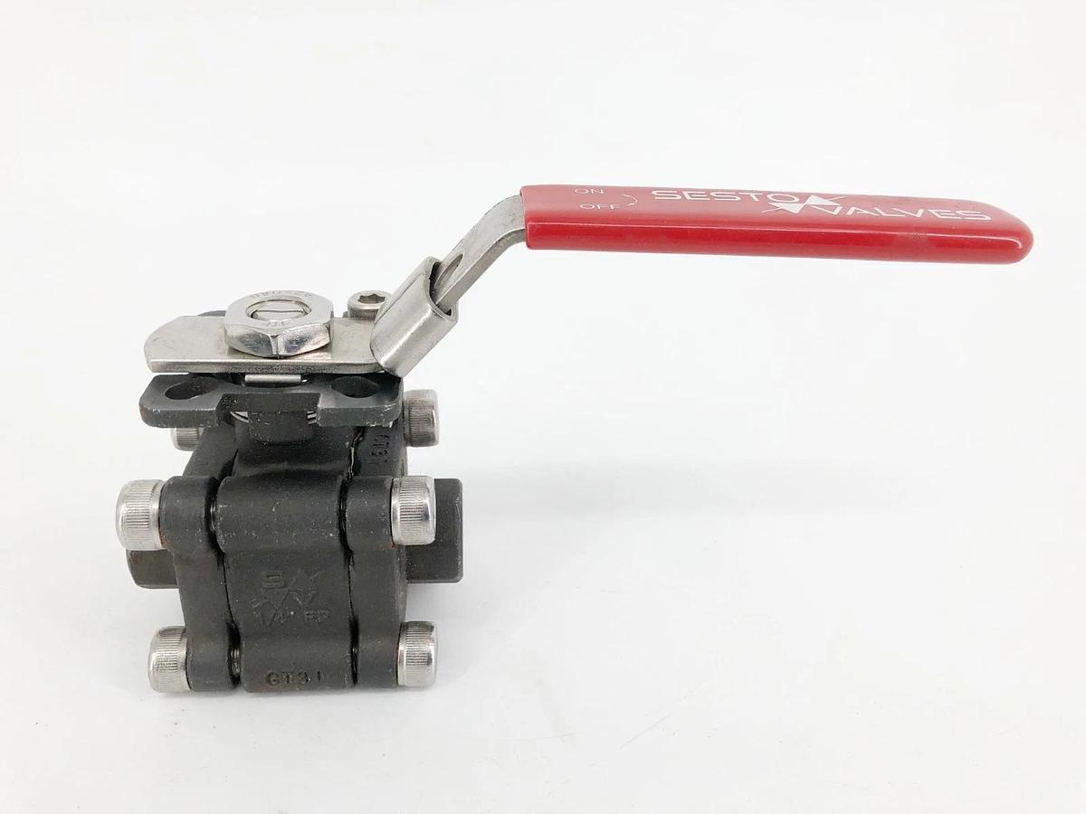 New Sesto Valves M32S-0T-C60F-L Ball Valve 1/4" 2000WOG B16.34 - No Box