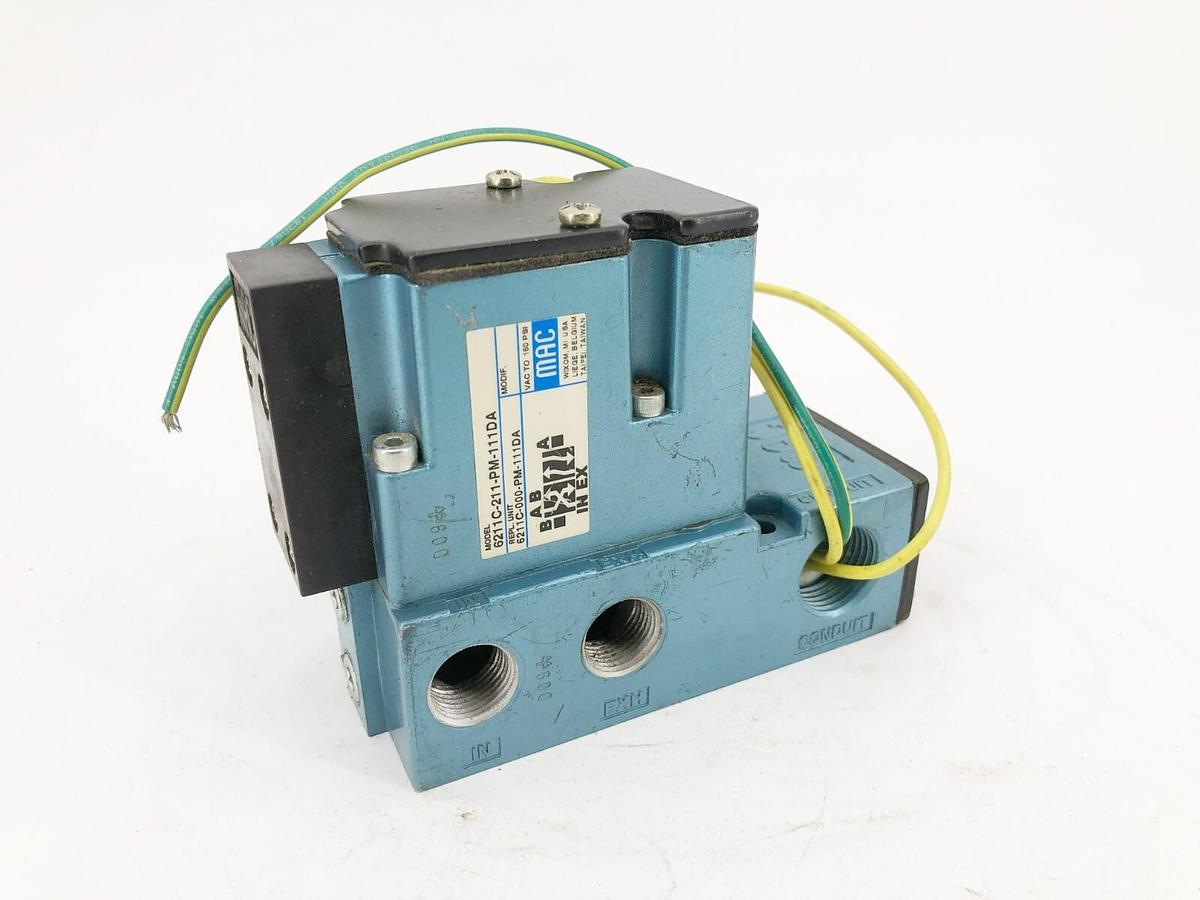 New MAC Valves 6211C-211-PM-111DA Solenoid Valve 150psi (No Coil)