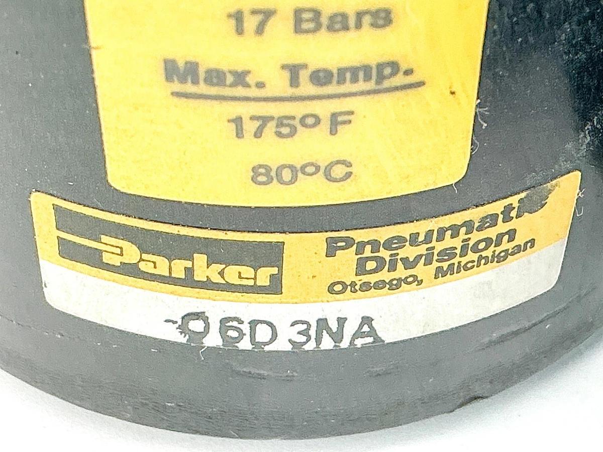 Used Parker 06D3NA Pneumatic Lubricator 250PSI 17Bar 175F
