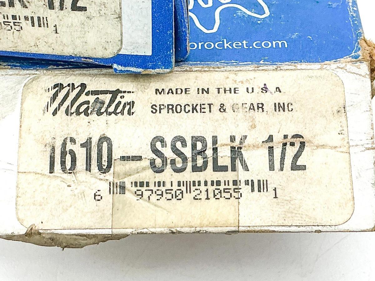 New Lot of 3 Martin 1610-SSBLK-1/2 Taper-Lock Bushing 1/2" Bore