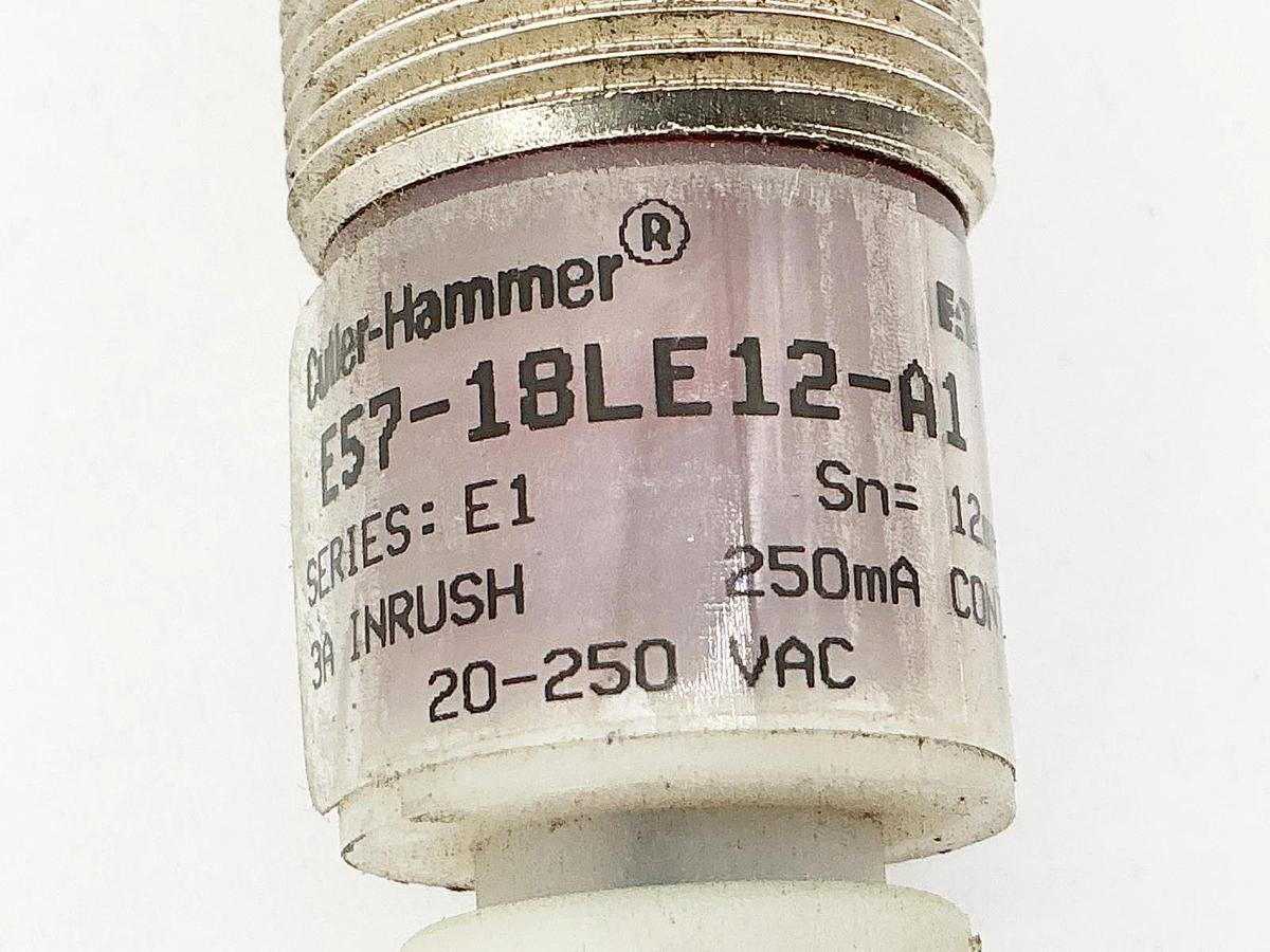 New Cutler Hammer E57-18LE12-A1 Inductive Proximity Sensor 250V Ser.E1 - No Box