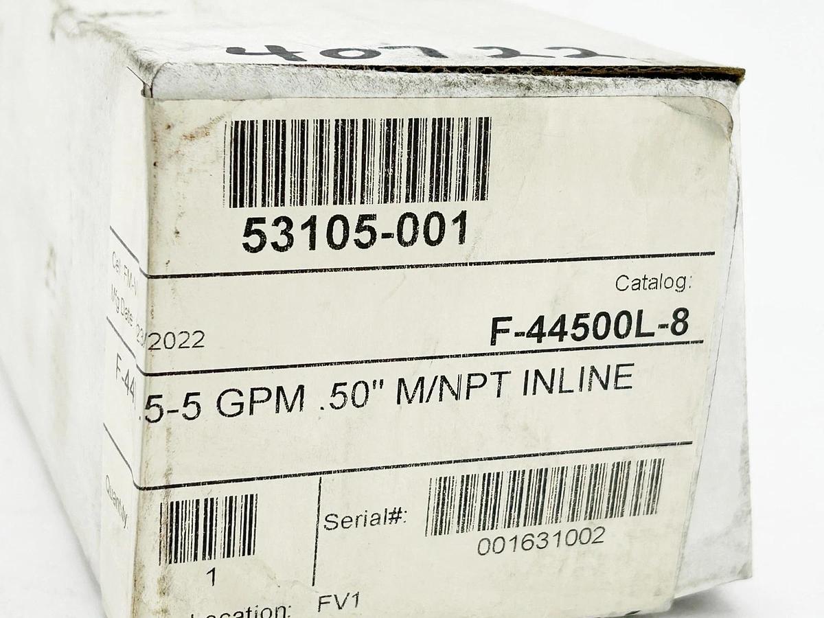 New Blue-White F-44500L-8 Flowmeter 5-5GPM 2" Scale 50" M/NPT 53105-001