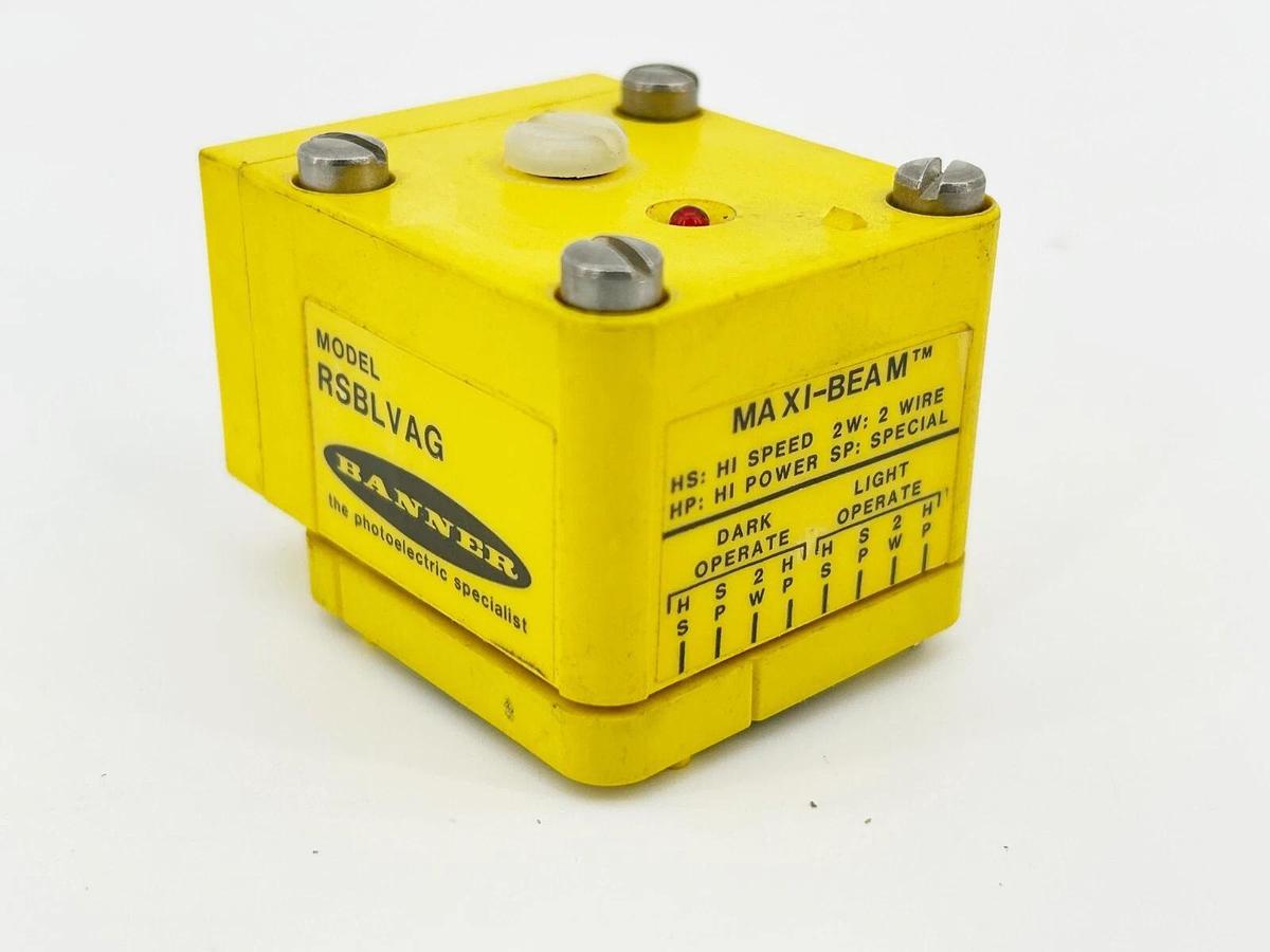New Banner Engineering RSBLVAG Photoelectric Sensor Head 4.5M 25812 W/O Box
