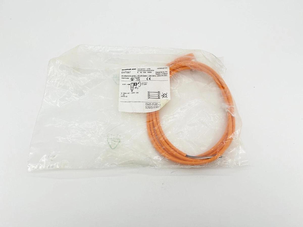New IFM EVT067 Female Receptacle Cordset Connection Unit 250V AC/