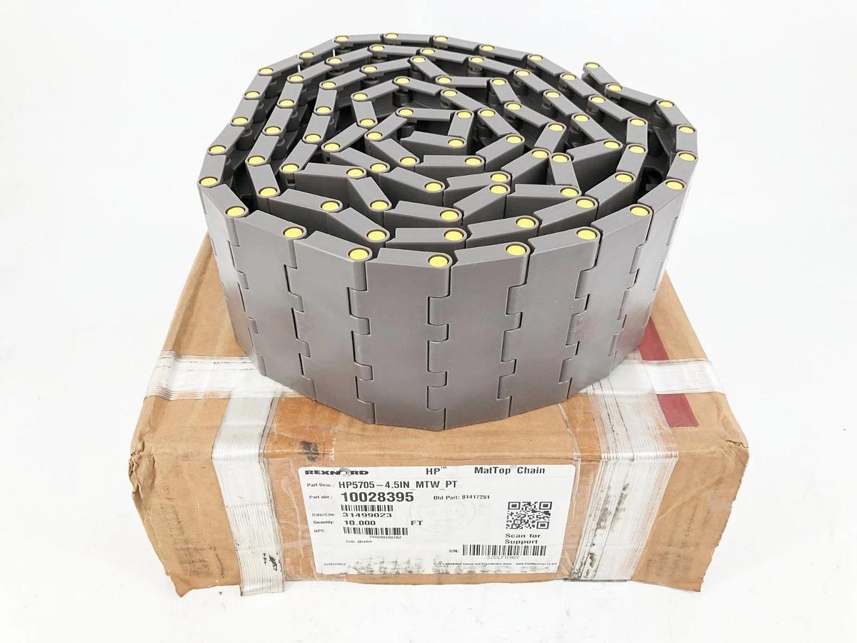 New Rexnord HP5705-4.5IN MTW PT MatTop Chain 10 FT. 10028395 81417251