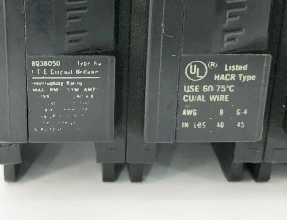 New ITE BQ38050 Circuit Breaker 50A 3 Pole 240V