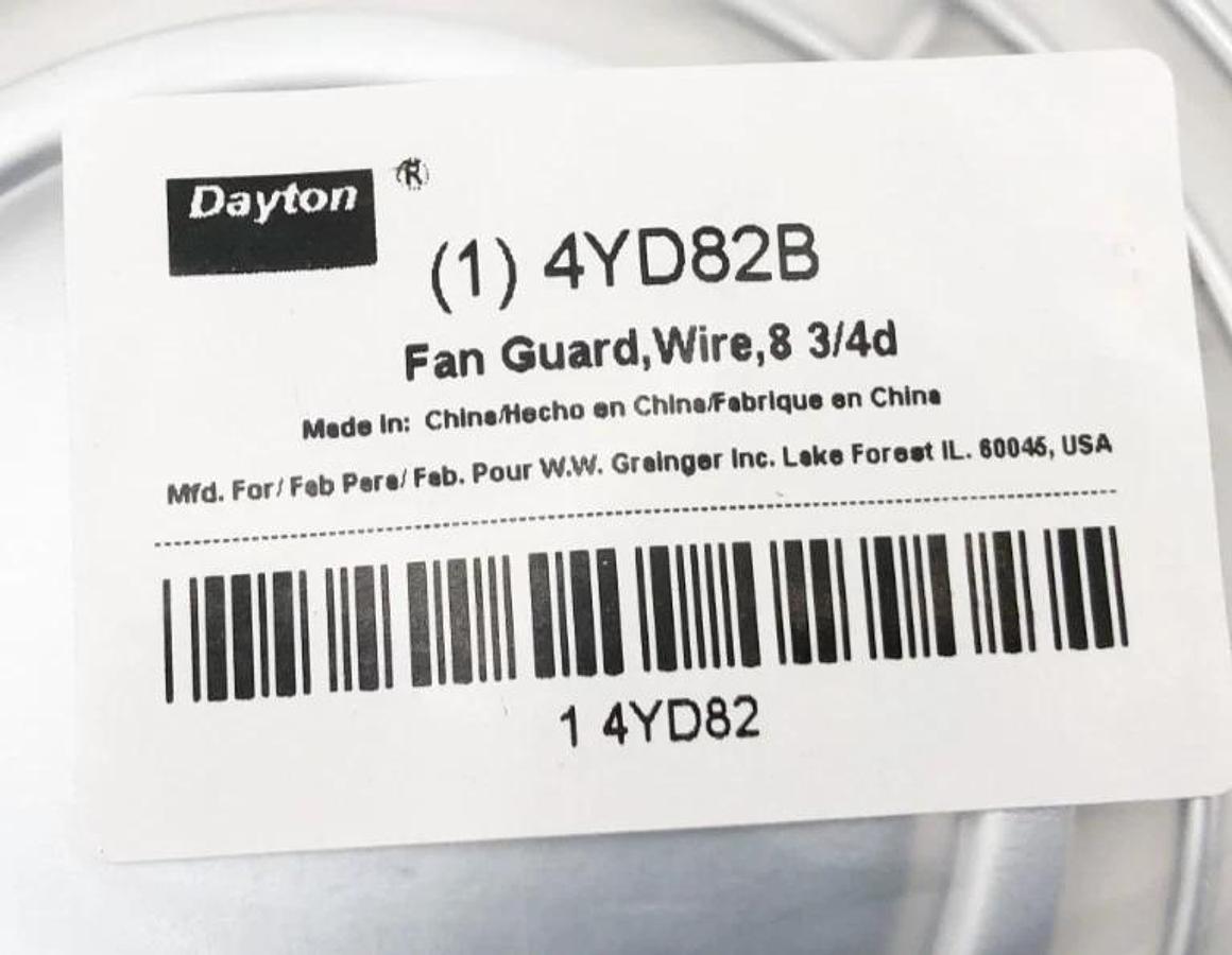 Lot of 2 New Dayton 4YD82B Wire Fan Gaurds 8-3/4"