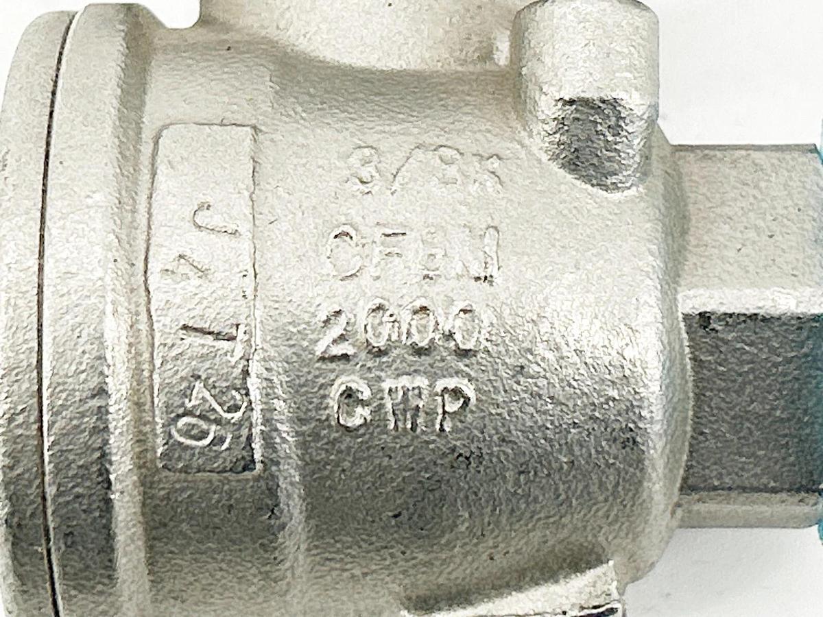 New FNW Ball Valve CF8M 2000 CWP 3/8