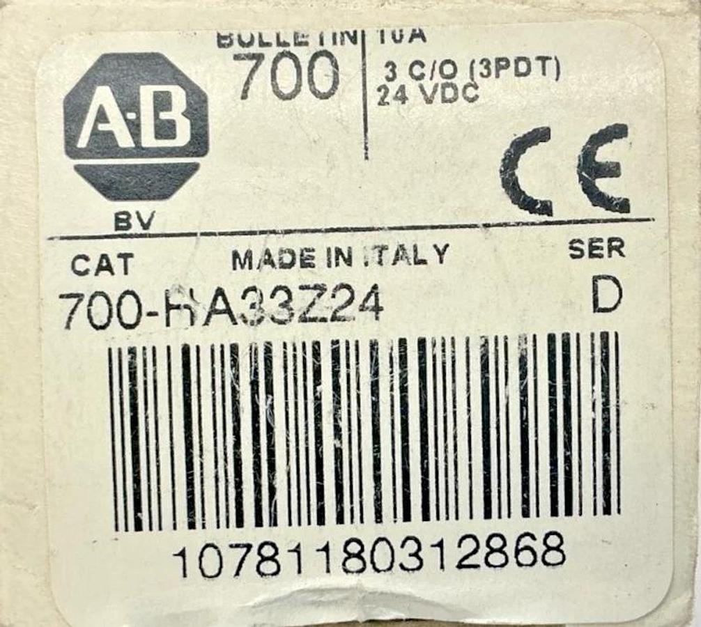 New Allen Bradley 700-HA33Z24 Ser D Relay 11-Pin 10A 250VAC