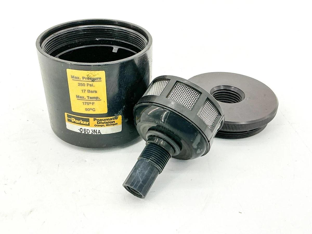 Used Parker 06D3NA Pneumatic Lubricator 250PSI 17Bar 175F