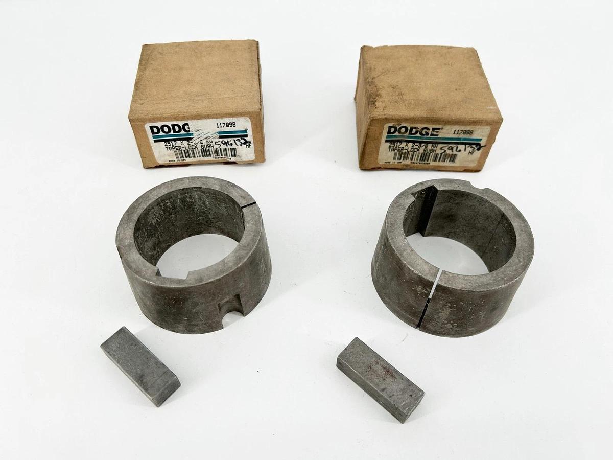 Lot of 2 New Dodge 2517 X 2-3/8 Taper Lock Bushings 117098