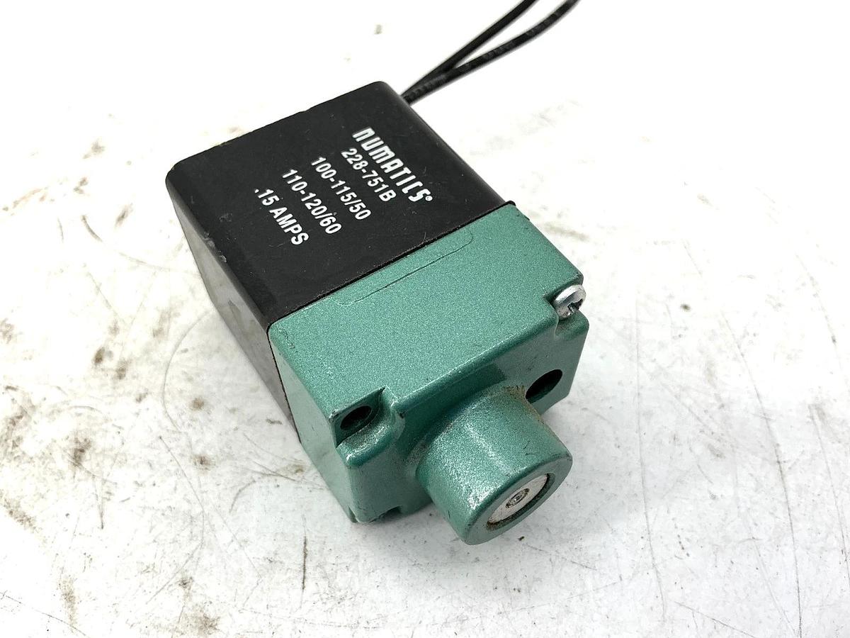 Used Numatics 237-614 Solenoid Coil 2-Wire 0.15A 110/120V 50/60HZ