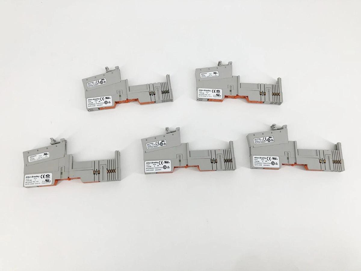 Lot of 5 New Allen Bradley 1734-TB Ser. A I/O Module Terminal Base