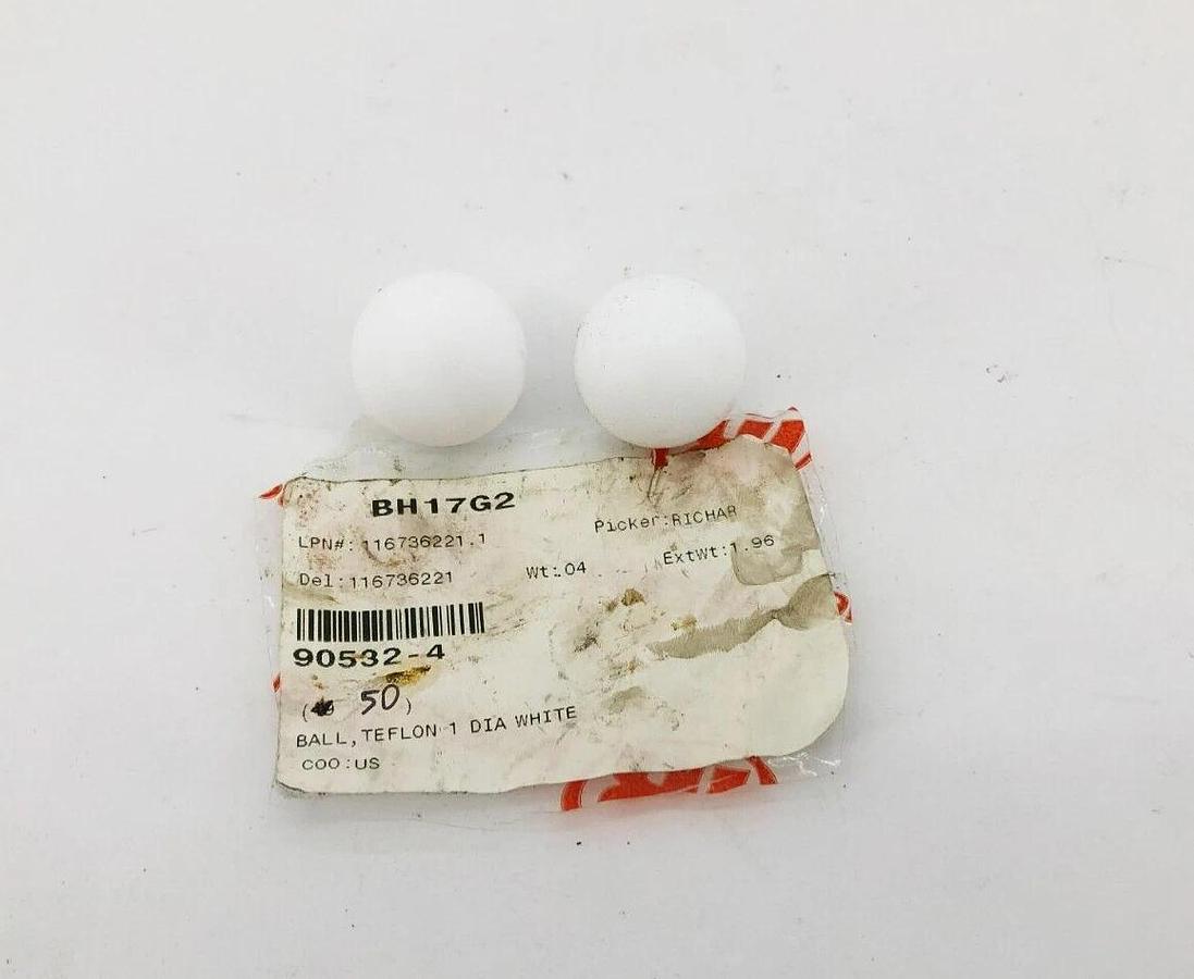 Lot of 2 New Ingersoll Rand 90532-4 Teflon Replacement Balls 1" Dia.