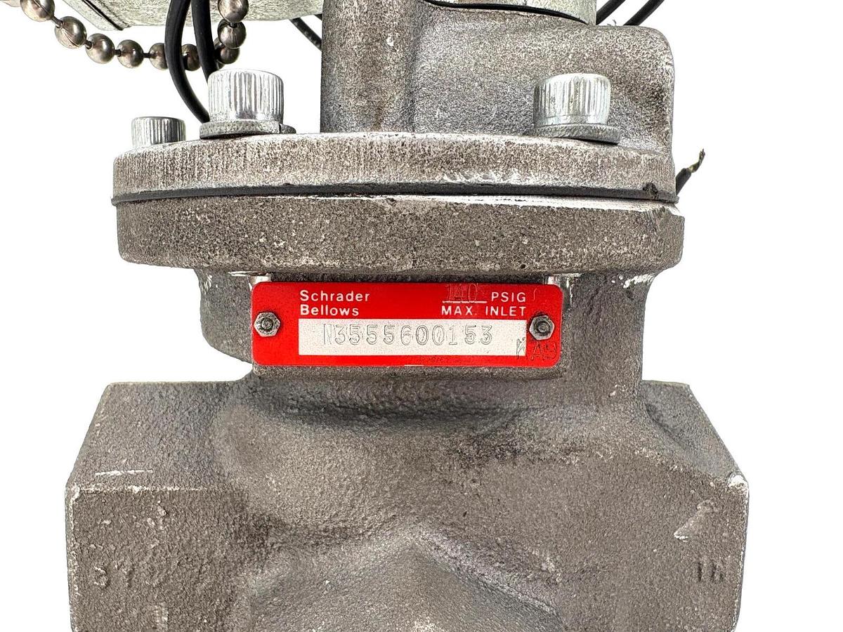 New Schrader Bellows N3555600153 Inline Solenoid Valve 140PSI Max - No Box