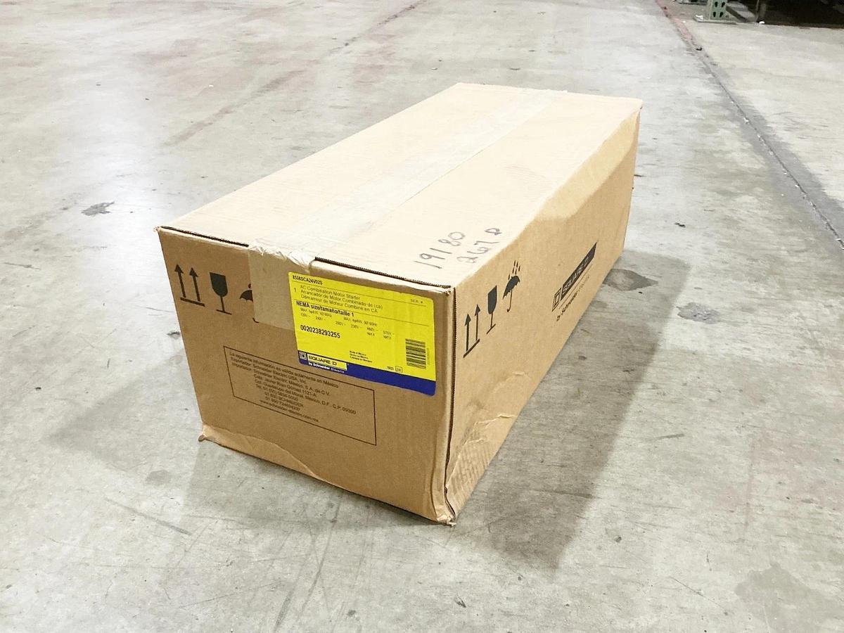 New Square D 8538SCA24V02S Combo Starter 600V 27A NEMA 1 - Sealed Box