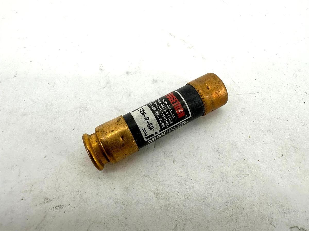 Lot of 4 Busmann FRN-R-50 Fusetron Dual-Elem Current-Limit Cl RK5 Fuse 50A 250V