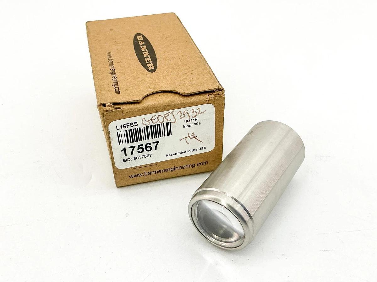 New Banner L16FSS Extended Range Fiberoptic Lens SS 17567