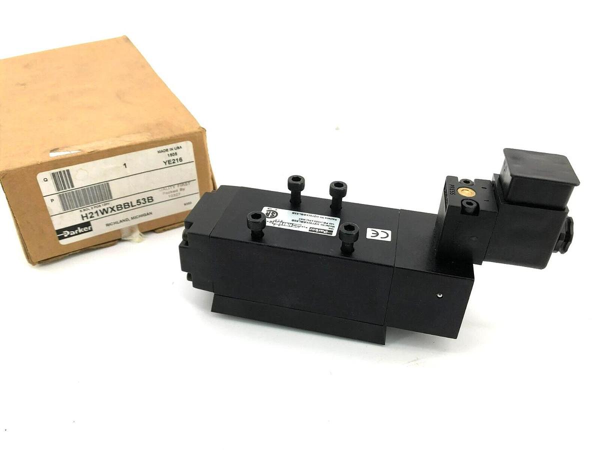New Parker H21WXBBL53B Pneumatic Valve Assembly