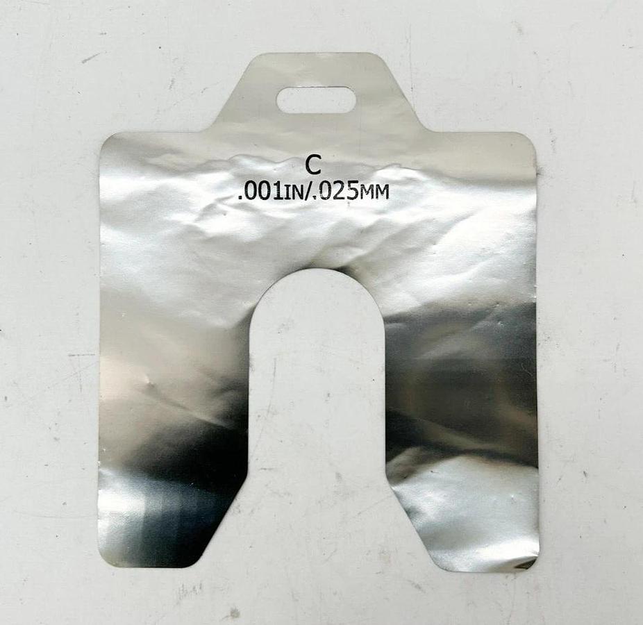 New Maudlin Products 02235976 Slotted Shim Stock 0.001" 4X4 1-1/4" 20/PK